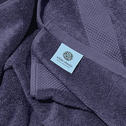 White Classic Luxury Bath Towels Set of 4 Large - 700 GSM Cotton Ultra Soft Bath Towels 27x54 | Highly Absorbent and Quick Dry | Hotel Towels for Bathroom Luxury, Plush Shower Towels, Navy - color: 15: Navy Blue