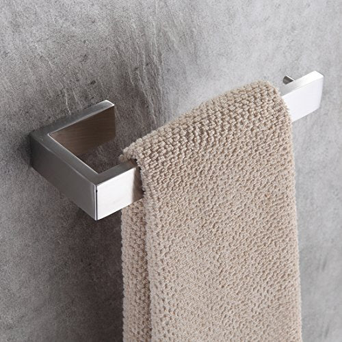 Fapully Four Piece Bathroom Accessories Set Stainless Steel Brushed Nickel | Wall Mounted,Towel Bar Set - color: Brushed Nickel, style: 4 Piece