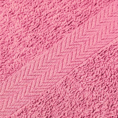 Towel and Linen Mart 100% Cotton 6 Pack Bath Towel Set, Quick Dry, Super Absorbent, Light Weight, Soft, (27 x 54 Pack of 6) (27 x 54 6 Pack, Plum, Pink, Beige, Grey, White, Peach) - color: Plum , Pink , Beige , Grey , White , Peach, size: 27 x 54 6 pack