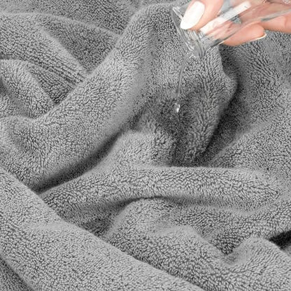 American Soft Linen Salem Washcloth Sets, 4 Piece Luxury 600 GSM 100% Cotton Washcloths for Bathroom, 13x13 inches Washrags Premium Quality Hand Face Towels, Light Grey - color: Cool Grey, size: 13x13"