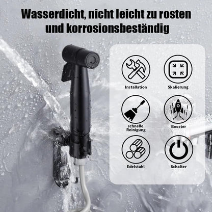 Handheld Bidet Sprayer for Toilet, Stainless Steel Bidet Head for Cloth Diaper, Pet Shower, Personal Hygiene Cleaning, G1/2 Hose Connectors (Black) - color: Black Sprayer Head