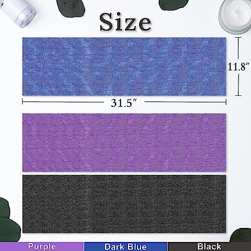myHomeBody African Net Sponge, African Bath Sponge, Body Exfoliator Scrubber, Bath Washcloths, Exfoliating Net, Shower Back Scrubber, Set of 3, Dark Blue, Purple, Black