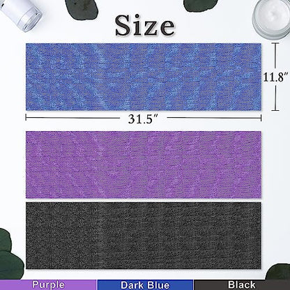 myHomeBody African Net Sponge, African Bath Sponge, Body Exfoliator Scrubber, Bath Washcloths, Exfoliating Net, Shower Back Scrubber, Set of 3, Dark Blue, Purple, Black