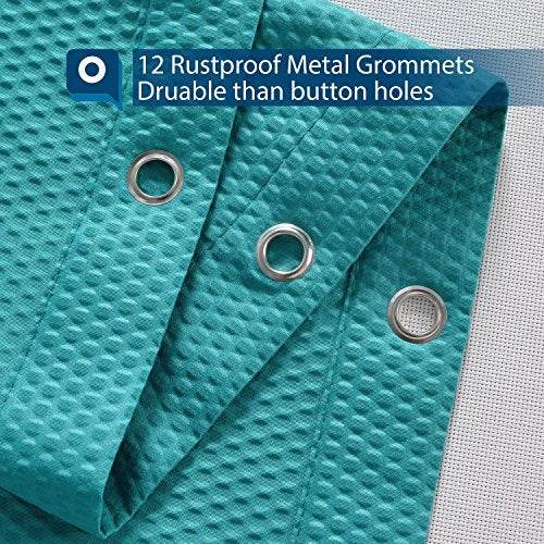 Barossa Design Soft Microfiber Fabric Shower Liner or Curtain, Hotel Quality, Machine Washable, Water Repellent, Turquoise, 70 x 72 inches - color: Turquoise, size: 70"W x 72"L (Pack of 1)