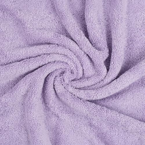 American Veteran Towel, 100% Cotton Turkish 6 Piece Towel Set, Luxury Towels Set of 6 for Bathroom Essentials, 2 Bath Towel 2 Hand Towel 2 Washcloth, Lilac - color: Lilac, size: XL 6PC