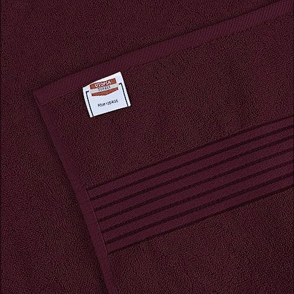 Utopia Towels Luxurious Bath Towels Set, 27x54 in, 4 Pack, Soft, Burgundy | Soft Luxurious Ring Spun Cotton Bath Towels - Lightweight, Highly Absorbent, Quick-Drying, Ideal for Daily Use - color: Burgundy