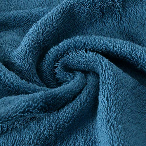 Luxury Bathroom Super Soft and Highly Absorbent Premium 100% Cotton Bath Towel Set for Gifts (Blue-B) - color: Blue-b