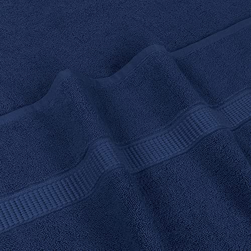 Utopia Towels Luxurious Jumbo Bath Sheet 2 Piece, 600 GSM, 35 by 70 Inches, 100% Ring Spun Cotton, Highly Absorbent and Quick Dry Extra Large Bath Towel, Super Soft Towel, Navy - color: Navy, size: 2 Piece Bath Sheet