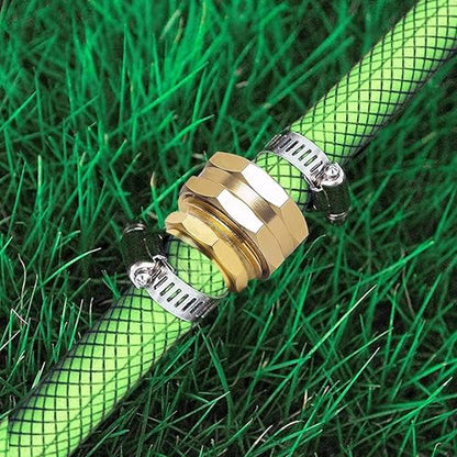 Hourleey Garden Hose Repair Connector with Clamps, Fit for 3/4" or 5/8" Garden Hose Fitting, Male and Female Hose Adapter Water Hose Repair Kit, 5 Set - size: 5-Set