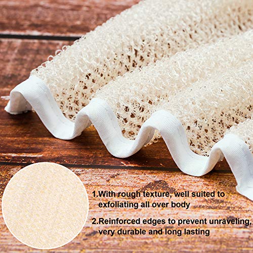 Tatuo 10 Count Exfoliating Wash Cloths for Body and Face Facial Bath Scrub Soft Weave Loofah Towel Exfoliate Bath Towel Remove Dead Skin Wash Cloth for Women Man (White Edge) - color: White Edge