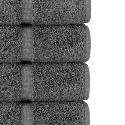 Chakir Turkish Linens 4 Piece Bath Towel Set, 100% Cotton Luxury Turkish Towels for Bathroom, Soft Absorbent Bath Towels, 27 x 54 Inches, Dark Gray - color: Dark Gray