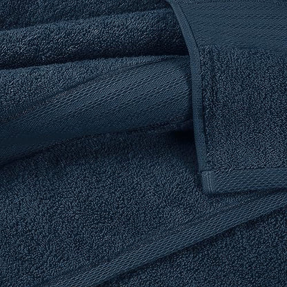 GLAMBURG 700 GSM Premium Cotton 2-Pack Oversized Extra Large Bath Sheet Set - 100% Combed Cotton - 2 Bath Sheets 35x70 - Luxury Hotel & Spa Quality - Durable Ultra Soft Highly Absorbent - Mineral Blue - color: Mineral Blue, size: 2 Pack 700 GSM Bathsheet