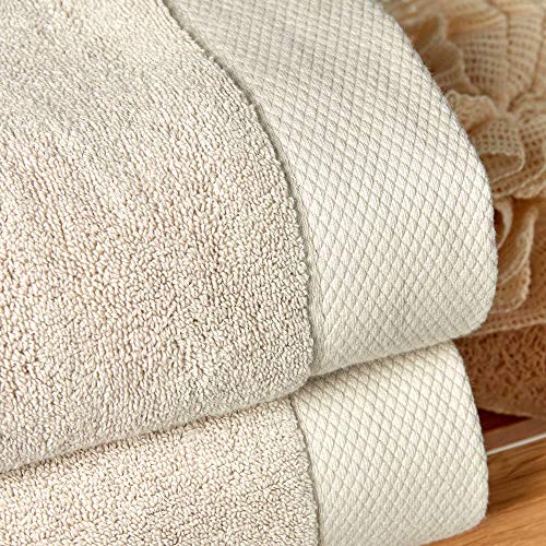 Christy Luxe 6 Piece Towel Set | French Gray | Luxe Heavyweight 100% Turkish Cotton | Ultra Soft | Super Absorbent | 730GSM | 2 Bath Towels 2 Hand Towel 2 Face Cloths - color: French Gray, size: 2 Bath, 2 Hand and 2 Face Towels