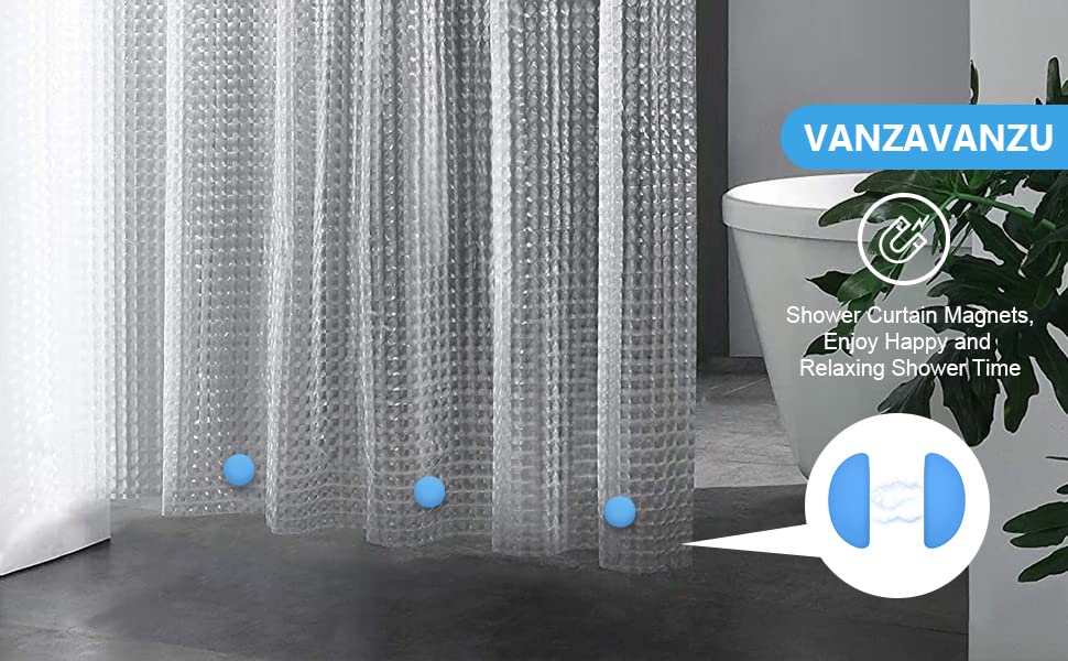 VANZAVANZU 3 Pairs Shower Curtain Weights, Silicone Wrapped Magnets, Heavy Duty Magnets Prevent Curtain Liner from Blowing, Rust-Free, Sea Blue - color: Sea Blue, size: 1.2"W x 1.2"L (Pack of 3)
