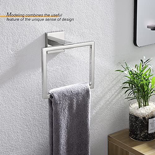 KOKOSIRI Bathroom Towel Holder Bath Towel Ring Towel Hanger Towel Rack Wall Mounted Stainless Steel Mordern Style, Polished Chrome, B3004CH - color: Polished Chrome, size: 1 Pack