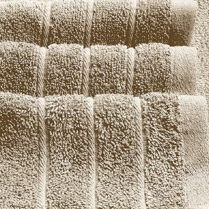 4 Piece Extra Large Bath Towels 30 x 60 Inches, Beige | 100% Cotton, Larger & Lighter Weight, Quicker to Dry, Super Soft and Absorbent, Perfect for Bathroom - color: Beige