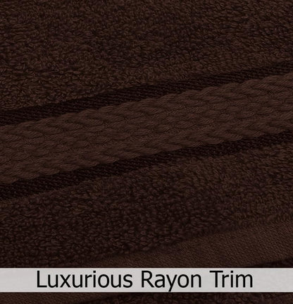 COTTON CRAFT Ultra Soft 6 Piece Towel Set - 100% Cotton Towels - Chocolate | Absorbent 580 GSM Quick Dry Everyday Premium Luxurious Bathroom Towels - 2 Large Bath Towels, 2 Hand Towels, 2 Washcloths - color: Chocolate, size: 6 Piece Towel Set