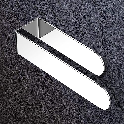 HUFEEOH Adhesive Hand Towel Holder, Kitchen Towel Rack Towel Bars Wall Mounted, Stainless Steel Bath Towel Holder for Bathroom Hotel Kitchen (8 inch, Polished Silver) - color: Polished Silver, size: 8 Inch