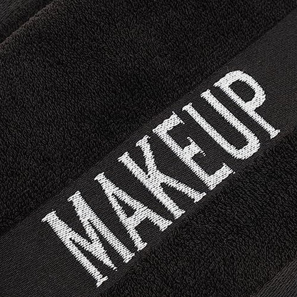American Soft Linen 100% Cotton Luxury Turkish Towels, Makeup Remover Set | Soft Absorbent Quick Dry OEKO Tex Standard 100 Certificated Durable Machine Washable Premium Hotel Quality - color: Black, size: 12"x12"