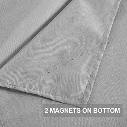 Barossa Design 70x54 Snap-in Shower Curtain Liner Replacement Gray | 2 Bottom Magnets, Fabric, Removable, Water Repellent, Machine Washable, Hotel Style, 70" W x 54" H Inner Liner - color: Grey, size: 70"W x 54"L (Pack of 1)