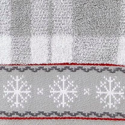 SKL Home Christmas/Winter Whistler Plaid Bath Towel, 100% Cotton, Gray | 500 GSM. Soft & absorbent plaid jacquard. Great for holiday gifting. - color: Whistler Plaid, style: Bath Towel