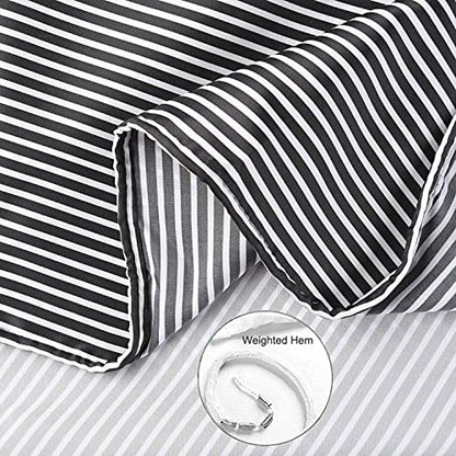 Extra Wide Shower Curtain Mens Bathroom Black and Gray, Wrap Around Microfiber Cloth Fabric 18 Hooks,108" W×72" H Inch - color: Blackgrey, size: 108"W x 72"L (Pack of 1)