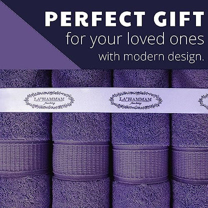 Personalized Towels, Hotel & Spa Quality, Super Soft, Highly Absorbent, Bathroom Sets, 100% Cotton Monogrammed towels 6 Piece Towel Set, Includes 2 Bath Towels, 2 Hand Towels, 2 Washcloths, Purple - color: Purple, size: 6 Pieces Towel Set
