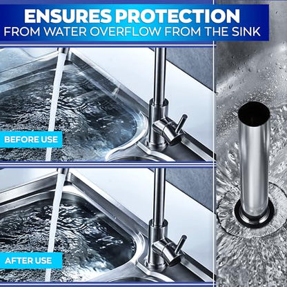 Bar Sink Stopper - Stainless Steel Overflow Pipe, Fits 1.75 In Drain | Lightweight Sink Plug - Rust-Resistant Metal, Simple to Use and Easy to Install | Good for Kitchen, Home, and Commercial Use - style: 1 Pack