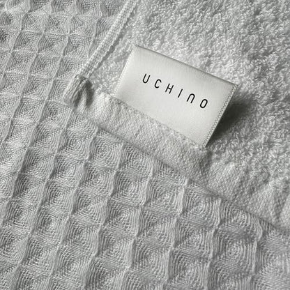 UCHINO Waffle Twist Cotton Bath Towel Absorbent Quick Dry 30x60 Grey 1 Pc - color: Grey, size: Bath Towel