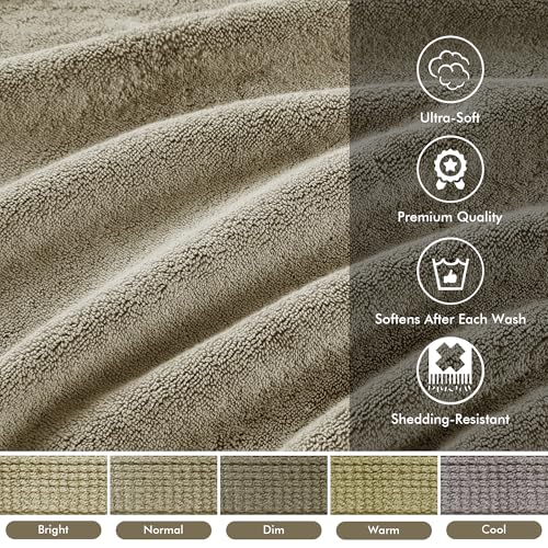 Madison Park 800GSM 100% Cotton Bathroom Bath Towel Set of 8, Beige | Long Staple, Highly Absorbent, Durable Hotel Spa Quality, Quick Dry, Double Stitched Hems, Lint Reducing, OEKO-TEX Certified - color: Beige, size: Multi-Sizes
