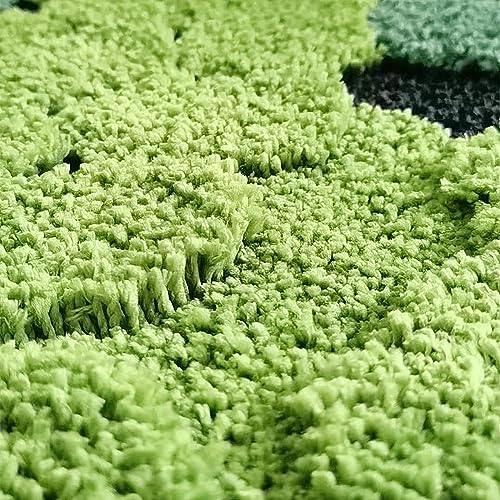 Cute Moss Bathroom Rugs Shaggy Washable Green Moss Bath Mat for Bathroom Non Slip Absorbent Bath Rugs for Shower, Tub, Sink, Toilet, Entry Way, 31''×20'' - color: Green Moss Rug 1