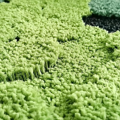 Cute Moss Bathroom Rugs Shaggy Washable Green Moss Bath Mat for Bathroom Non Slip Absorbent Bath Rugs for Shower, Tub, Sink, Toilet, Entry Way, 31''×20'' - color: Green Moss Rug 1