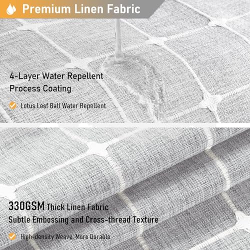 48x72 Boho Farmhouse Linen Heavy Duty Shower Curtain Set, Gray/Grey | Stall Size, 330GSM Linen Blend, 3-side Tassels, Water Repellent Fabric, 8 Plastic Hooks, Rustic Bohemian, Machine Washable - color: Grey, size: 48"W x 72"L (Pack of 1)