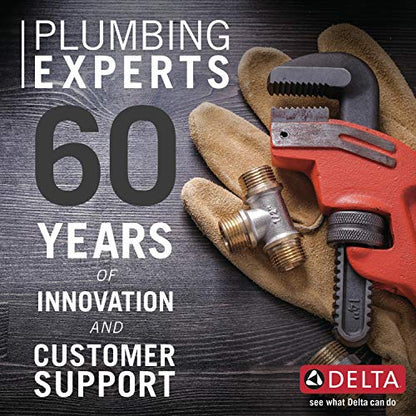 Delta Pivotal Black Stainless Bathroom Faucet 3 Hole, 8 Inch Widespread Bathroom Sink Faucet for Vanity, Metal Push-Pop Drain, Lumicoat Black Stainless 3599LF-KS-PR-MPU - color: Black Stainless