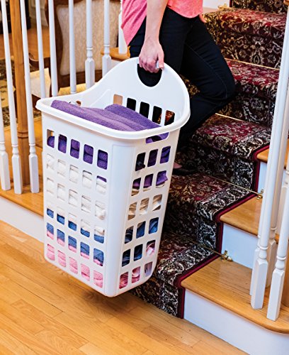 United Solutions LN0435 Rolling Hamper, 2 Bushel, White
