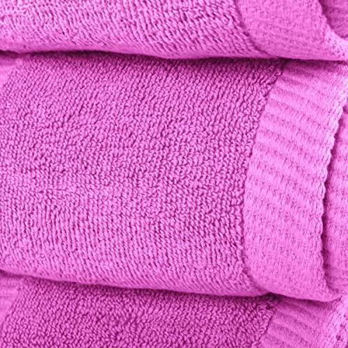 BY LORA 660 GSM Bath Towel Set of 6, 100% Ring-Spun Cotton Terry, 2 Bath Towels + 4 Hand Towels, Hotel Quality, Heavyweight Plush, Lavender - color: Lavender, size: 6-Piece Set