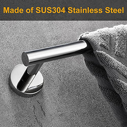 Nolimas Polished Chrome Bath Towel Bar Single Bars Towel Rack Rod Classic Wall Mounted Stainless Steel Bathroom Towel Bar Toilet Kitchen Towel Shelf Single Layer,9inch - color: Polished Chrome, size: 9inch