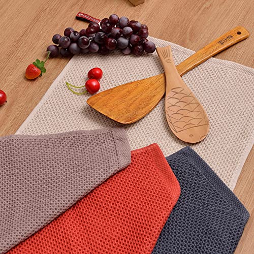 BALCONY & FALCON Waffle Weave Dish Towel Kitchen Towel Hand Dish Rags for Household Cooking Cleaning Kerchief,13x28inches,Set of 4 Beige - color: Beige, size: 13in x 28in set of 4