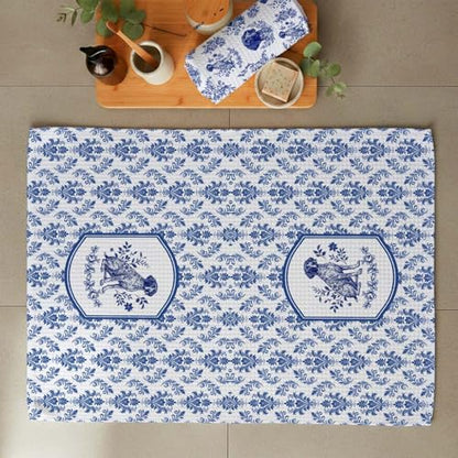 German Shorthaired Pointer Kitchen Towel Set of 2, Blue and White Chinoiserie Dog Floral, Dish & Hand Towels for Dog Lovers, Unique Hunting Dog Gift, 16x24 Inches - color: Pointer