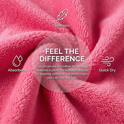 7PCS Hot Pink Microfiber Face Cloths, Dry Quickly and Reusable for Removing Makeup, Thick Absorbent Towel for Cleans Without Leaving Water Marks - color: Hot Pink
