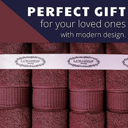 Personalized Towels, Hotel & Spa Quality, Super Soft, Highly Absorbent, Bathroom Sets, 100% Cotton Monogrammed towels 6 Piece Towel Set, Includes 2 Bath Towels, 2 Hand Towels, 2 Washcloths, Burgundy - color: Burgundy, size: 6 Pieces Towel Set
