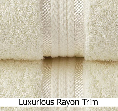COTTON CRAFT Ultra Soft Washcloths -12 Pack- 12x12-100% Cotton Facecloths - Baby Wash Cloths - Absorbent Quick Dry Everyday Luxury Hotel Bathroom Kitchen Spa Gym Pool Camp Dorm - Easy Care - Ivory | Large 12x12 inch Ivory Wash Cloths - Plush 580 GSM Absor