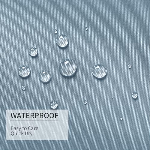 Fog Blue Fabric Waterproof Shower Curtain or Liner, 72 x 72 | Fabric Shower Curtain Liner, Soft Cloth, Hotel Quality, Modern Style, Water-Resistant, Machine Washable - color: Fabric-light Blue, size: 72"W x 72"L (Pack of 1)