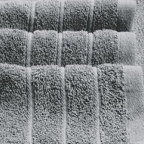4 Piece Extra Large Bath Towels 30 x 60 Inches, Cool Grey | 100% Cotton, Larger & Lighter Weight, Quicker to Dry, Super Soft and Absorbent, Perfect for Bathroom - color: Cool Grey