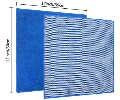 Dish Cloth for Washing Dishes Kitchen Washcloth Cleaning Cloth | 12x12inch 20pack Kitchen Towels Rags, Microfiber Cleaning Cloths, Wash Cloths with Poly Scour Side, Wholesale, Dark Blue - color: Dark Blue, size: 12inchx12inch 20pack
