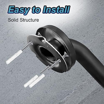 18 Inch Knurled Matte Black Grab Bar for Shower, 2 Pack | 304 Stainless Steel, Fully Welded 1.25" Tube, Non-Slip Surface, Rustproof Bathroom Handrail - color: BLK Knurled, size: 18 inch - 1.25 inch Dia