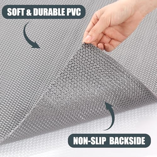 47 * 32IN Extra Large Shower Mat, Anti Slip Bathtub Mat for Tub & Shower, Quick-Dry PVC Shower Stall Mat for Bathroom - size: 47" x 32" (Rectangular)