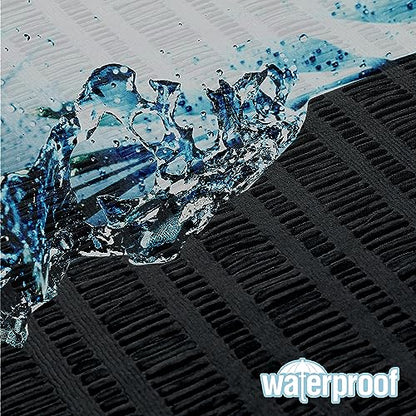 Aiyufeng Moga 3D Embossed Waterproof Fabric Shower Curtain - Hotel Quality Soft Black Shower Curtain Fabric, Light-Weight Cloth & Machine Washable - Standard Size 72x72, Black - color: Black, size: 72"W x 72"L (Pack of 1)