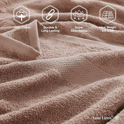 LANE LINEN Large Bath Sheet Set Oversized Soft Absorbent Quick Dry - Taupe | Bath Sheets Set - OEKO-TEX Certified, Ring-Spun Durability, Generously Sized, Oversized & Roomy, Lightweight & Breathable - color: 08: Taupe, size: 2 Piece Bath Sheets