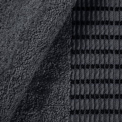 Ultra Soft 6 Pack Cotton Towel Set, Contains 2 Bath Towels 28x55 inch, 2 Hand Towels 16x24 inch & 2 Wash Cloths 12x12 inch, Ideal Everyday use, Compact & Lightweight - Charcoal Grey - color: Charcoal Grey, size: 6 Pack Set
